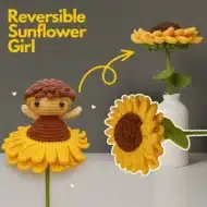 Sunflower Reversible Crochet Pattern plush toy for kids