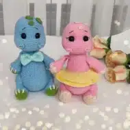 Cute Girl Dinosaur, Amigurumi Crochet Pattern, PDF Tutorial, Easy No-Sew Plush Toy, Beginner-Friendly - Image 9
