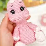 Cute Girl Dinosaur, Amigurumi Crochet Pattern, PDF Tutorial, Easy No-Sew Plush Toy, Beginner-Friendly - Image 5