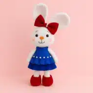 Big Bow Bunny Crochet Pattern | Cute Amigurumi Bunny Pattern | Easy No Sew Crochet Toy | Beginner Friendly Plush Rabbit Design - Image 2