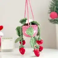 Easy Crochet Strawberry Plant Hanger Pattern - DIY Hanging Planter for Small Spaces - Image 5