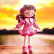 Amigurumi Araminta Doll Crochet Pattern, Handmade Crochet Amigurumi Araminta Doll, Adorable Finished Amigurumi Plush Toy, Gift For Girls - Image 3