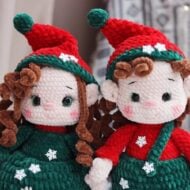 2in1 Crochet pattern, Crochet Christamas Elf pattern, Amigurumi Elf, Christmas doll pattern - Image 5