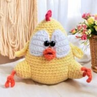Chicken Chick Amigurumi | Crochet Chicken Crochet Pattern | Chunky Chicken Plushie | Chicken Stuffed Animal