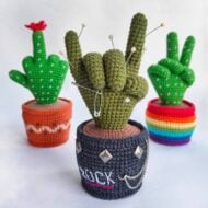 Cactus Hand CROCHET PATTERN / Amigurumi cactus PDF English pattern / Middle finger cactus / Pincushion crochet pattern
