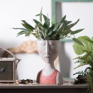 Caricature Portrait Face Figurine Sculpture Planter - Image 11