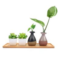 Natural Bamboo Planter Saucer Trays - Image 10