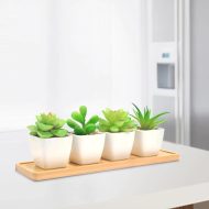 Natural Bamboo Planter Saucer Trays - Image 9
