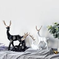 Reindeer Scandinavian Sculpture Set of 2 - Image 5