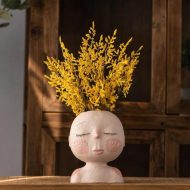 Peaceful Dream Sleeping Face Planter Vase - Image 11