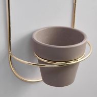 Ceramic Flowerpot with Metal Wall Mount - Image 15