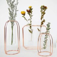 Geometric Floating Iron and Glass Propagation Vase - Image 4