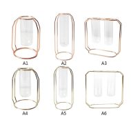 Geometric Floating Iron and Glass Propagation Vase - Image 12