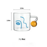 Face Silhouette Breakfast Mug - Image 10