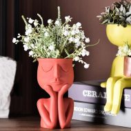 Cupping Face Resting Ceramic Planter - Image 2