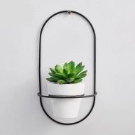 Ceramic Flowerpot with Metal Wall Mount - Image 21