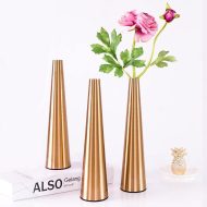 Gold Metal Cone Vase - Image 2