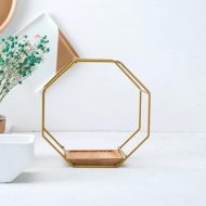 Geometric Ceramic Wall Planter with Octagonal Iron Frame - Image 20