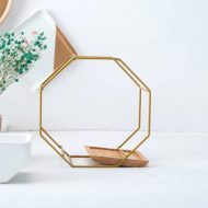 Geometric Ceramic Wall Planter with Octagonal Iron Frame - Image 22