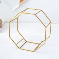 Geometric Ceramic Wall Planter with Octagonal Iron Frame - Image 25