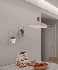 Ceramic Flowerpot with Metal Wall Mount - Image 20