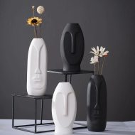 Abstract Long Face Ceramic Vase - Image 3