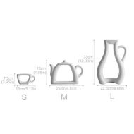 White Ceramic Tea Time Vases - Image 6
