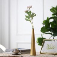 Gold Metal Cone Vase - Image 3