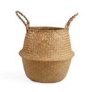 Handmade Rattan Planter or Storage Basket with Handles - Image 5