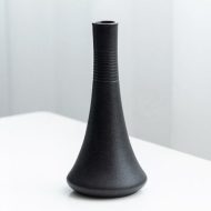 Black as Night Textured Ceramic Vases - Image 15