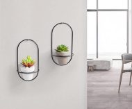 Ceramic Flowerpot with Metal Wall Mount - Image 10