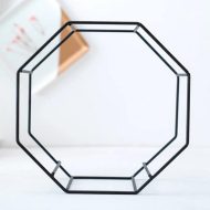 Geometric Ceramic Wall Planter with Octagonal Iron Frame - Image 27