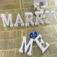 White Freestanding Mountable Wooden Alphabet Letter - Image 3