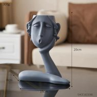 Emotional Faces Planter Sculpture Trio - Image 14