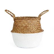 Handmade Rattan Planter or Storage Basket with Handles - Image 4