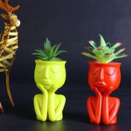 Cupping Face Resting Ceramic Planter - Image 4