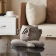 Emotional Faces Planter Sculpture Trio - Image 15