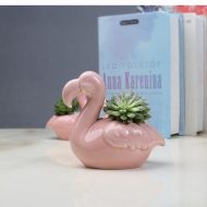 2-Piece Pink Flamingo Succulent Planter Pots - Image 2