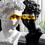 Florentine Gold Accent David Bust Statue - Image 5