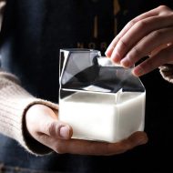 Mini Glass Milk Carton Cup - Image 7