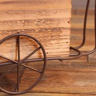 Tabletop Wrought Iron Tricycle with Wooden Planter Box - Image 8