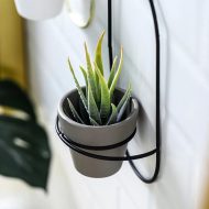 Ceramic Flowerpot with Metal Wall Mount - Image 13