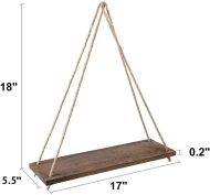 Wooden Rope Swing Wall-Mounted Shelf - Image 8