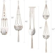 4-Piece Handmade Boho Macrame Plant Hanger Set - Image 6