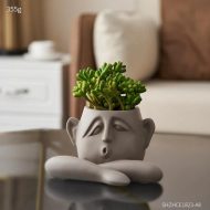 Emotional Faces Planter Sculpture Trio - Image 12
