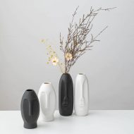 Abstract Long Face Ceramic Vase - Image 7