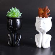 Cupping Face Resting Ceramic Planter - Image 5