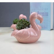 2-Piece Pink Flamingo Succulent Planter Pots - Image 3