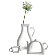 White Ceramic Tea Time Vases - Image 7