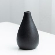 Black as Night Textured Ceramic Vases - Image 19